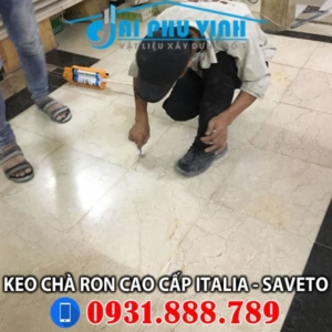 Hình ảnh thi công keo chà ron cao cấp Saveto nhập khẩu Ý